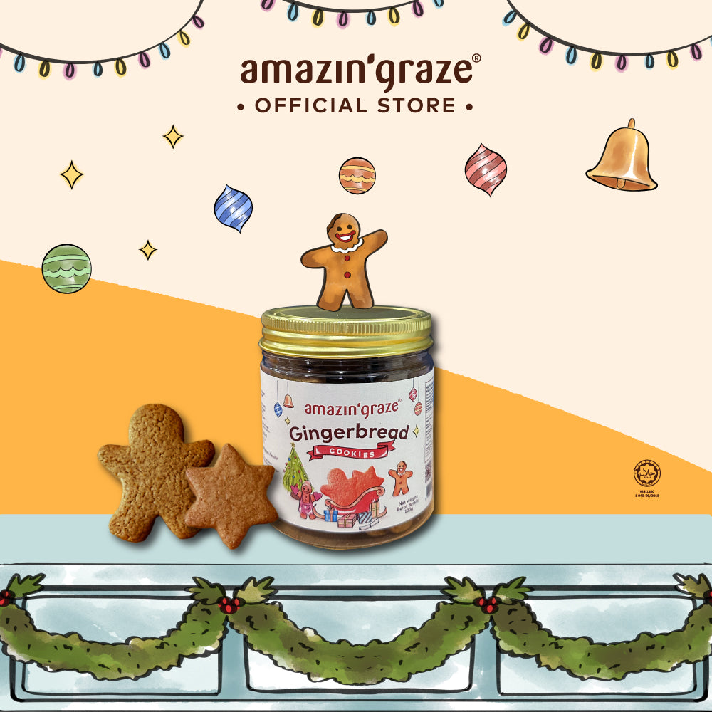 Amazin' Graze Christmas Gingerbread Cookies 100g