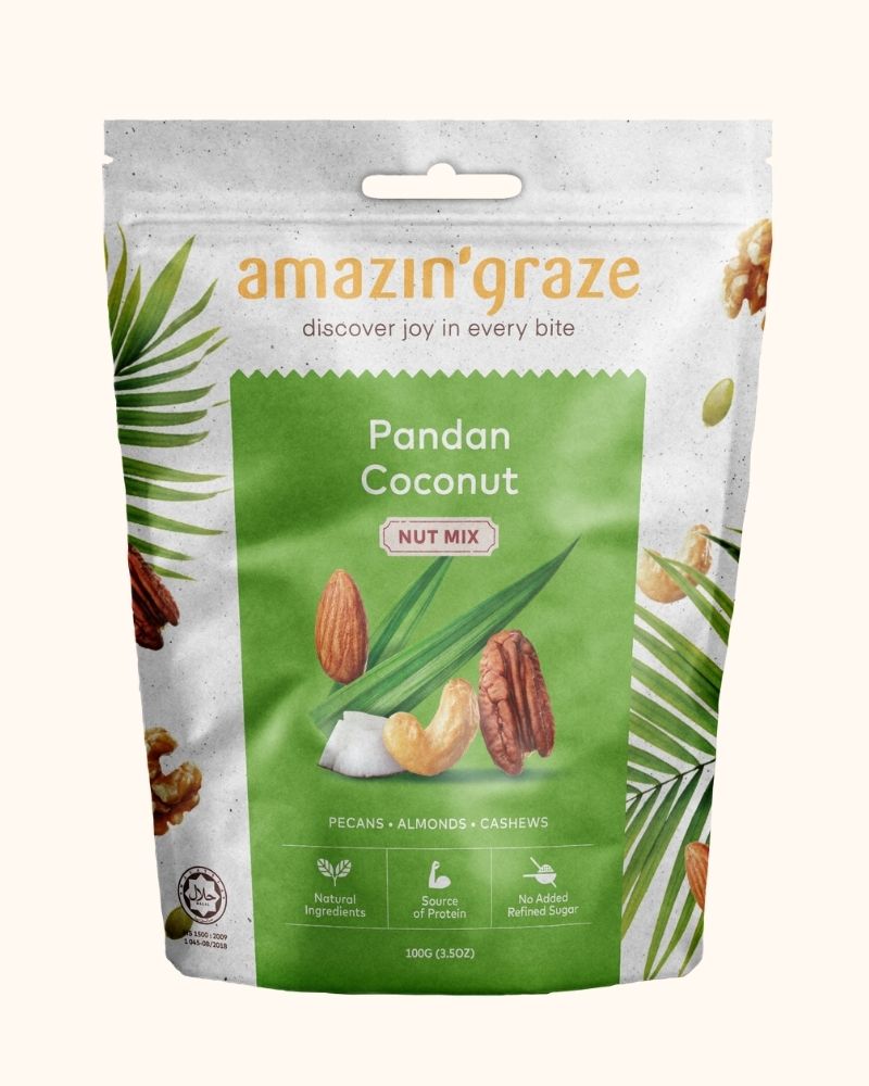 Pandan Coconut Nut Mix